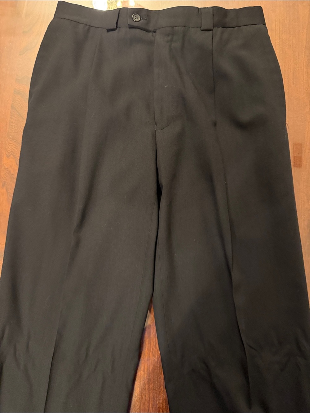 Calvin Klein Black Flat-Front Dress Pants